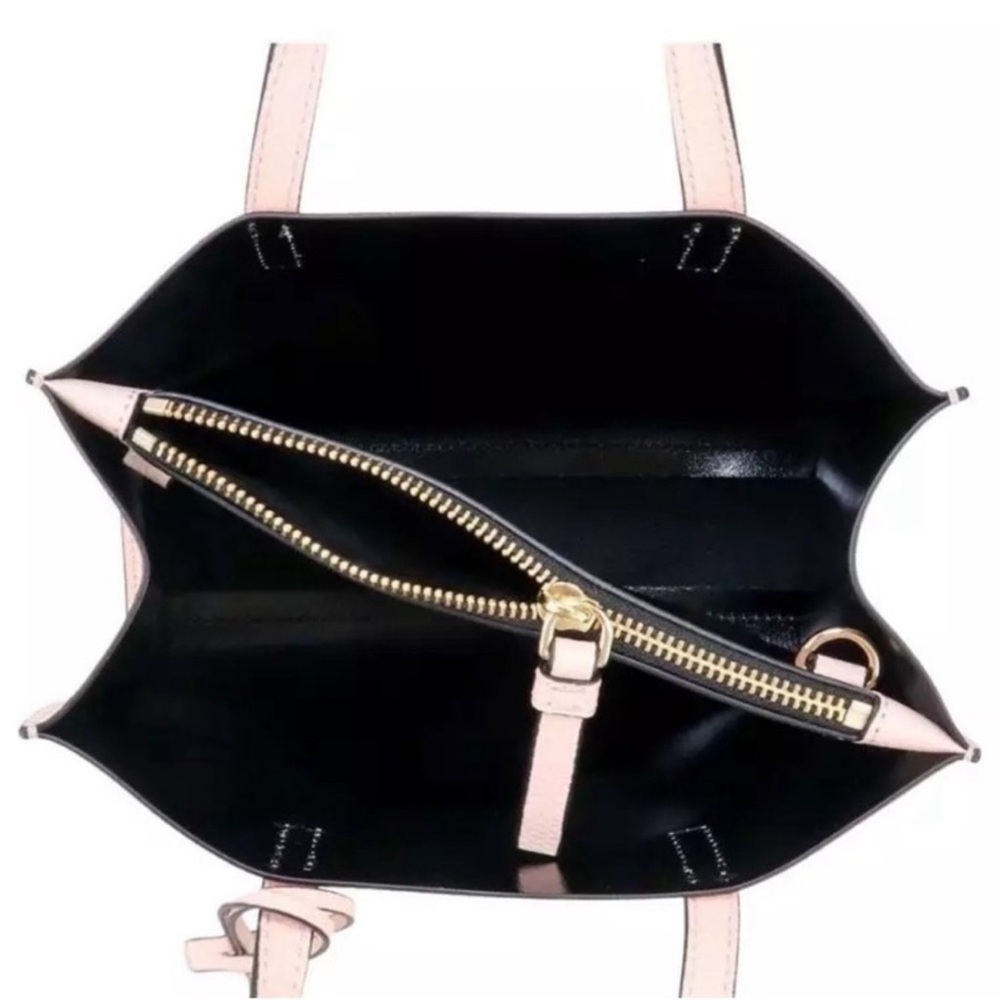 New! MARC JACOBS Mini Grind Leather Tote Crossbody Bag in Peach Whip Pink - Picture 8 of 12